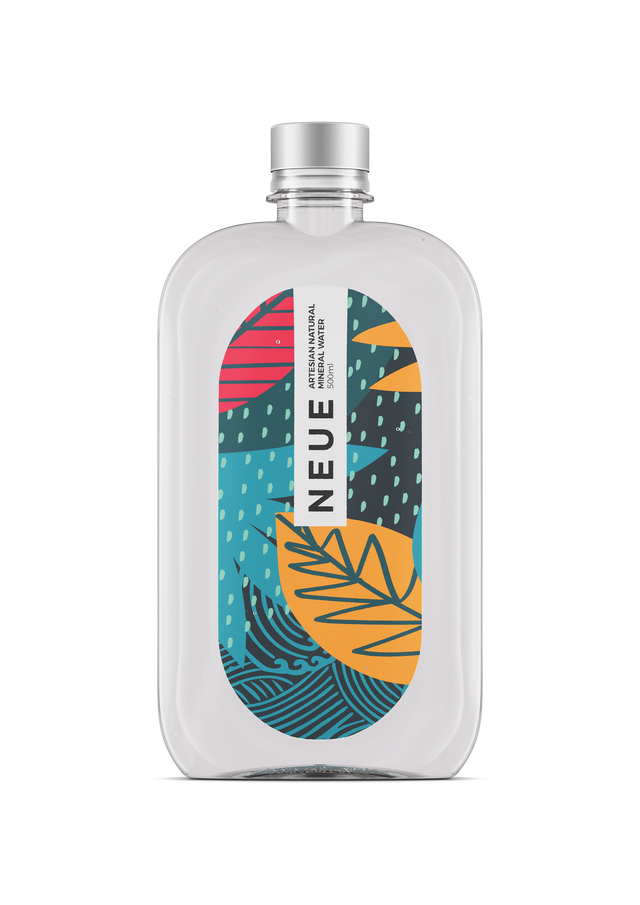 NEUE Water bottle. Collection 1. Stock up on Neue Water. Contact us